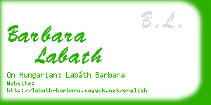barbara labath business card