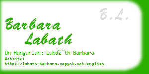 barbara labath business card